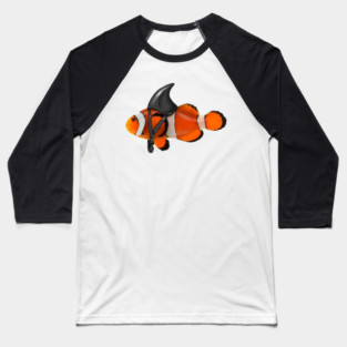 Clownfish, Shark Motivational, Funny Ocean Animal Baseball T-Shirt