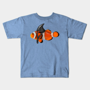 Clownfish, Shark Motivational, Funny Ocean Animal Kids T-Shirt