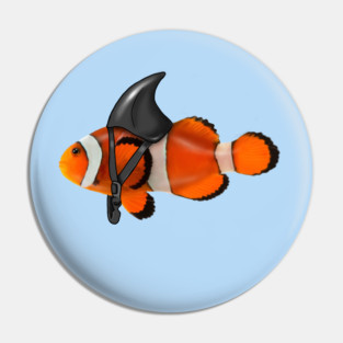 Clownfish, Shark Motivational, Funny Ocean Animal Pin
