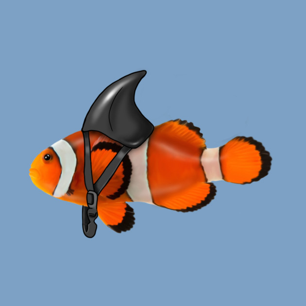 Clownfish, Shark Motivational, Funny Ocean Animal by logiamerch