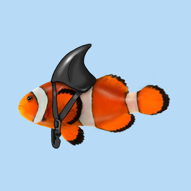 Clownfish, Shark Motivational, Funny Ocean Animal by logiamerch
