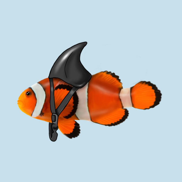 Clownfish, Shark Motivational, Funny Ocean Animal by logiamerch