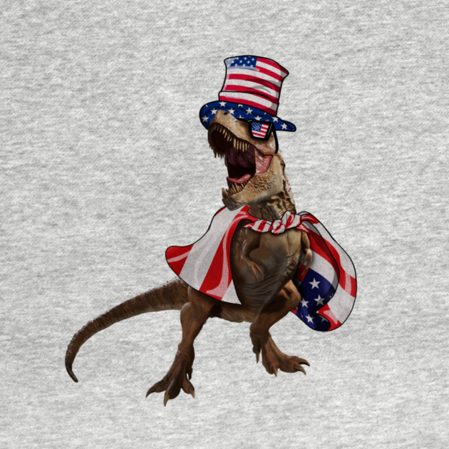 Funny T Rex Dinosaur, USA Flag, American by logiamerch