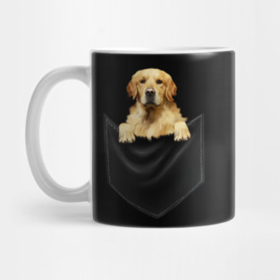 Golden Retriever Dog inside Pocket, Dog Lover Mug