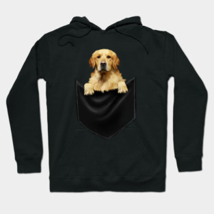 Golden Retriever Dog inside Pocket, Dog Lover Hoodie