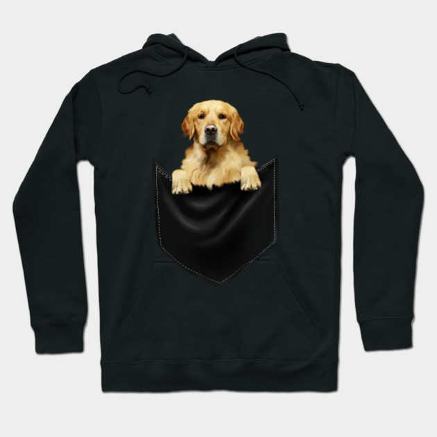 Golden Retriever Dog inside Pocket, Dog Lover Hoodie by logiamerch