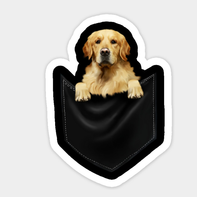 Golden Retriever Dog inside Pocket, Dog Lover Magnet by logiamerch
