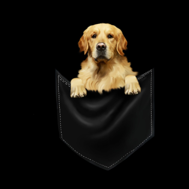 Golden Retriever Dog inside Pocket, Dog Lover by logiamerch