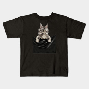 Main Coon Cat, Main Coon inside Pocket Kids T-Shirt