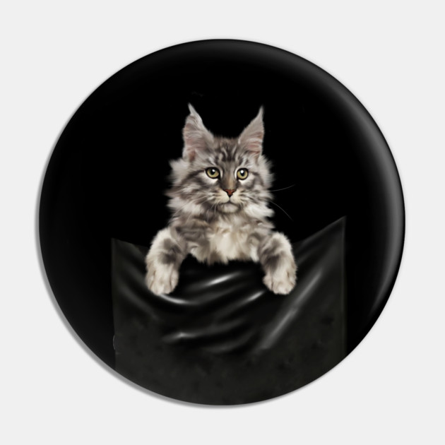 Main Coon Cat, Main Coon inside Pocket Pin by logiamerch