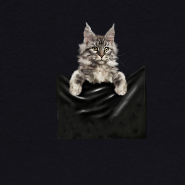 Main Coon Cat, Main Coon inside Pocket by logiamerch