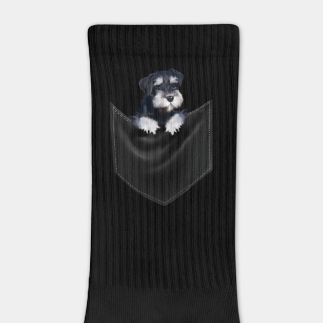 Miniature Schnauzer inside Pocket, Dog Lover by logiamerch