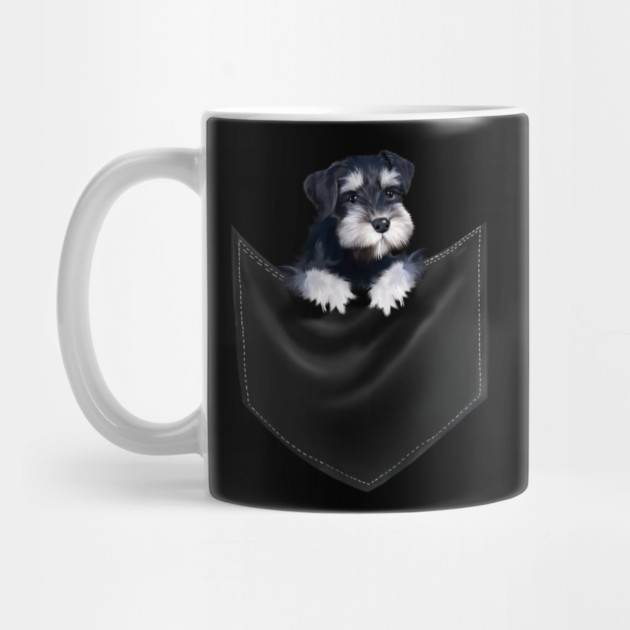 Miniature Schnauzer inside Pocket, Dog Lover by logiamerch