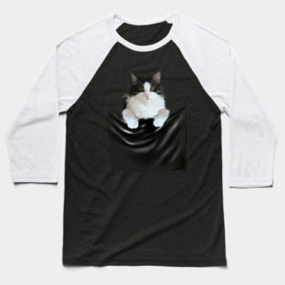 Ragamuffin Cat, Funny Cat Inside Pocket Baseball T-Shirt