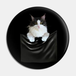 Ragamuffin Cat, Funny Cat Inside Pocket Pin