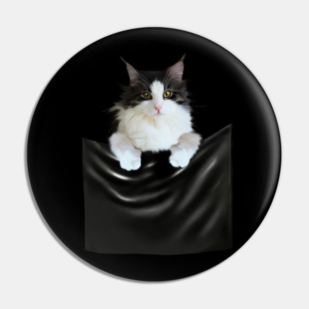 Ragamuffin Cat, Funny Cat Inside Pocket Pin by logiamerch