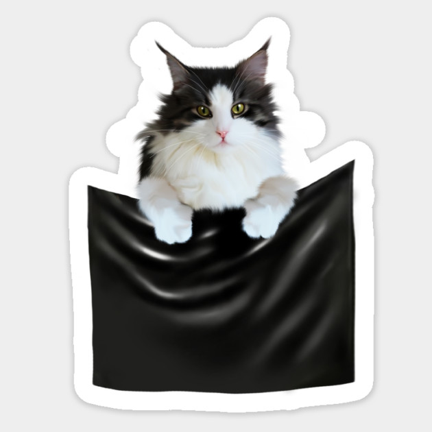 Ragamuffin Cat, Funny Cat Inside Pocket Sticker by logiamerch