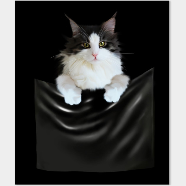 Ragamuffin Cat, Funny Cat Inside Pocket Wall Art by logiamerch
