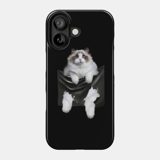 Ragdoll Cat Indside Pocket, Ragdoll Cats, Cat Lover Phone Case by logiamerch