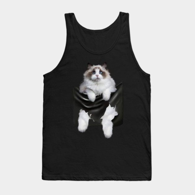 Ragdoll Cat Indside Pocket, Ragdoll Cats, Cat Lover Tank Top by logiamerch