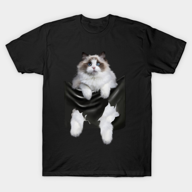 Ragdoll Cat Indside Pocket, Ragdoll Cats, Cat Lover T-Shirt by logiamerch