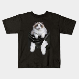 Ragdoll Cat Indside Pocket, Ragdoll Cats, Cat Lover Kids T-Shirt
