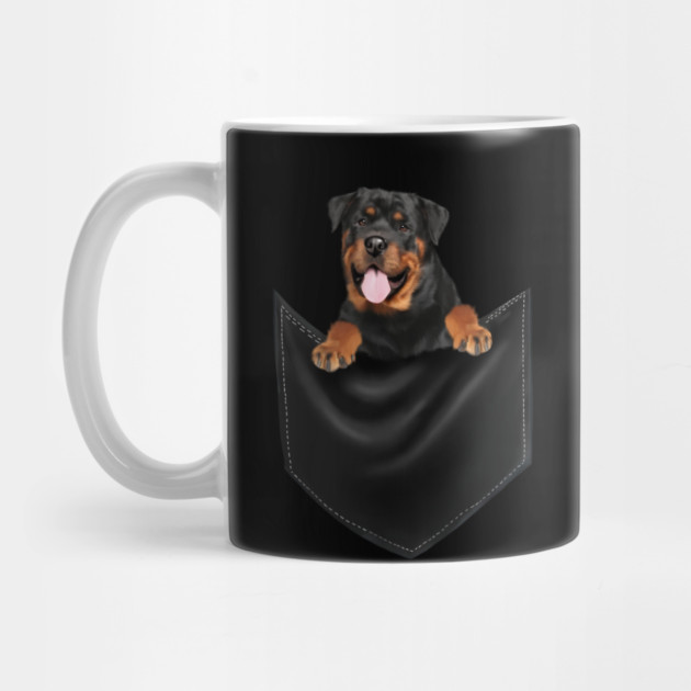 Rottweiler Dog Inside Pocket, Dog Lover by logiamerch