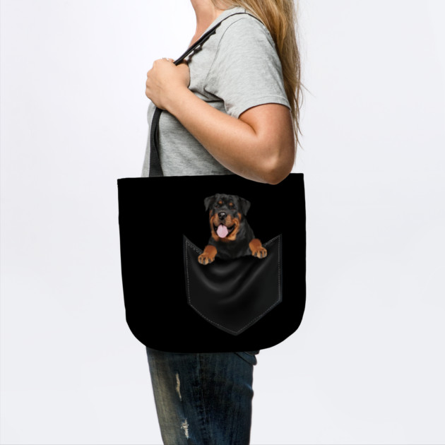 Rottweiler Dog Inside Pocket, Dog Lover by logiamerch