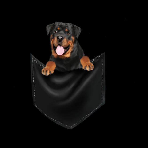 Rottweiler Dog Inside Pocket, Dog Lover by logiamerch