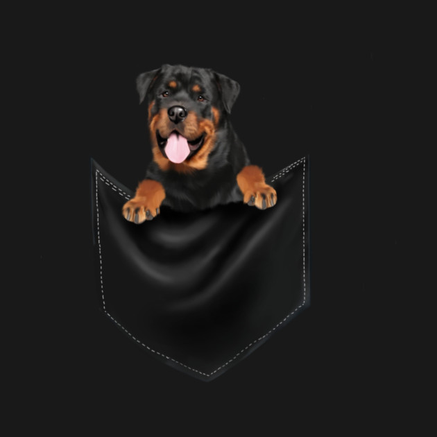 Rottweiler Dog Inside Pocket, Dog Lover by logiamerch