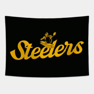 Steelers Football Retro v2 Tapestry