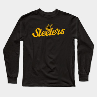 Steelers Football Retro v2 Long Sleeve T-Shirt