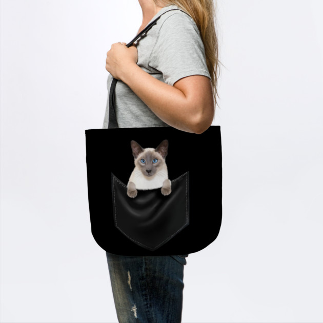 Siamese Cat inside Pocket, Cat Lover by logiamerch
