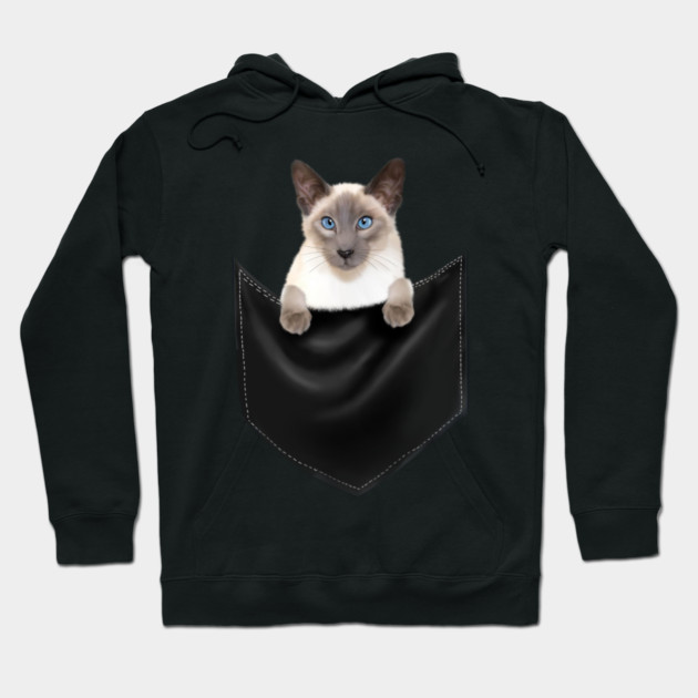 Siamese Cat inside Pocket, Cat Lover Hoodie by logiamerch