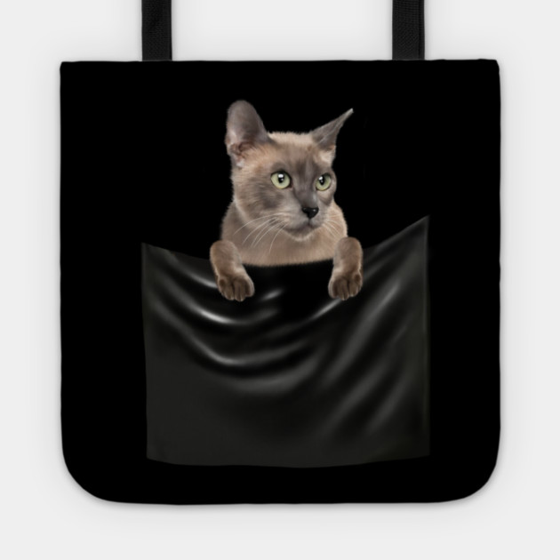 Tonkinese Cat inside Pocket, Cat Lover Tote by logiamerch