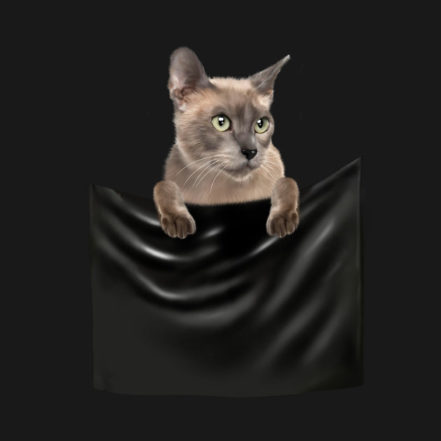 Tonkinese Cat inside Pocket, Cat Lover by logiamerch
