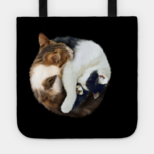 Yin Yang, Cats Cat Lover Kitten,  Chinese Symbol Tote