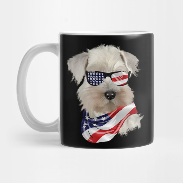 West Highland White Terrier Dog, USA Flag, American Dog by logiamerch