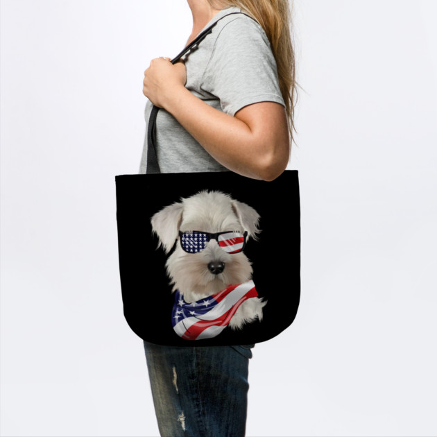 West Highland White Terrier Dog, USA Flag, American Dog by logiamerch