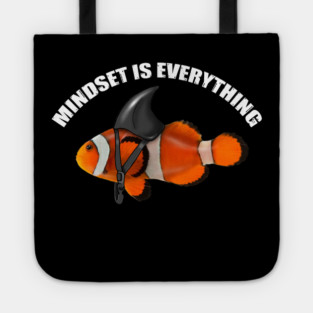 Mindset Motivational quote Cute Goldfish Shar Tote