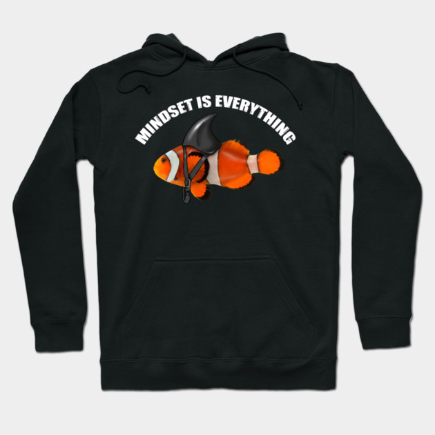 Mindset Motivational quote Cute Goldfish Shar Hoodie by logiamerch
