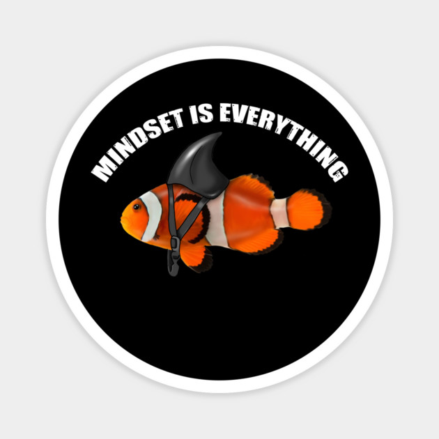 Mindset Motivational quote Cute Goldfish Shar Magnet by logiamerch
