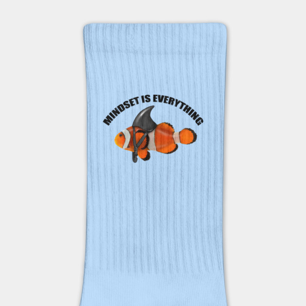 Clownfish Shark Mindset Motivational quote by logiamerch