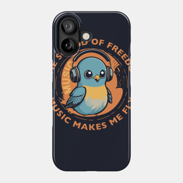 Music Makes Me Fly. Baby Bird Phone Case by filiposwear