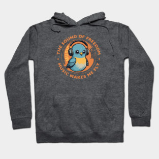 Music Makes Me Fly. Baby Bird Hoodie