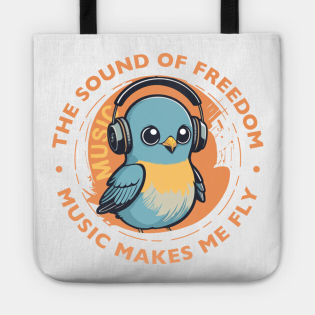 Music Makes Me Fly. Baby Bird Tote by filiposwear