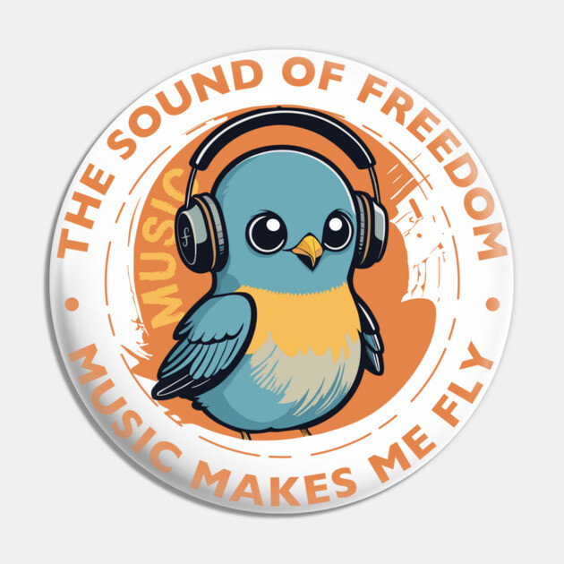 Music Makes Me Fly. Baby Bird Pin by filiposwear