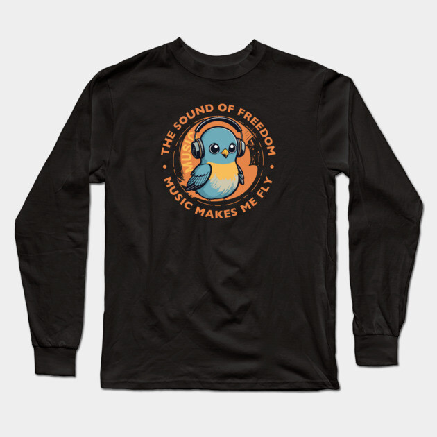 Music Makes Me Fly. Baby Bird Long Sleeve T-Shirt by filiposwear