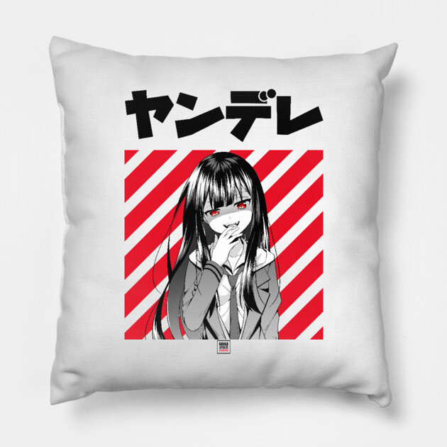 Yandere Chan Cute Japanese Anime Yandere Pillow TeePublic