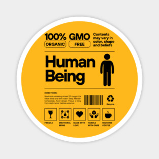 100% Human Being Magnet